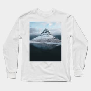 Kirkjufell Mountain in Iceland - Landscape Photography Long Sleeve T-Shirt